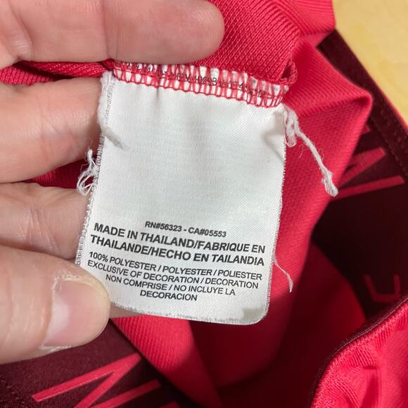 Nike Women's Dark Pink Dri-Fit Fold Over Waist Shorts - Size XS - Activewear - Picture 6 of 8